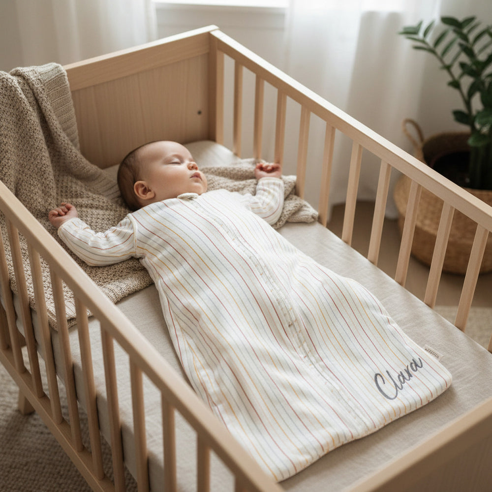 Babyschlafsack mit Namen personalisiert Babygeschenk