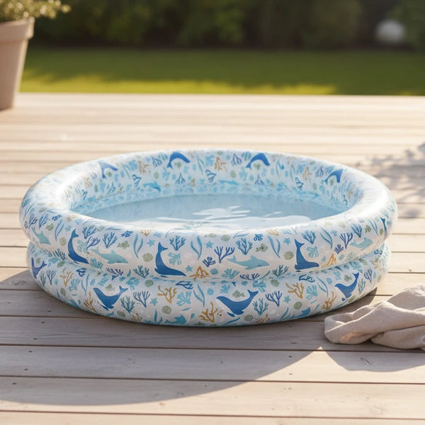 Kinder Planschbecken 80 cm in Blau für Garten und Sommer